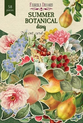 Набір висічок для скрапбукінгу, колекція Summer botanical diary 58 шт., ТМ Фабрика Декору