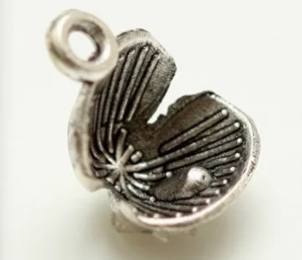 Набір металевих підвісок від ScrapBerryʼs - Перлина в мушлі, 9x12м, 10 шт.