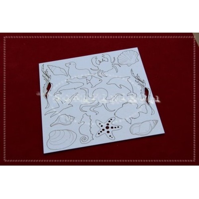 Чипборд Scrapiniec - Водний світ, 17 елементів