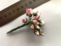 Бутончики троянд, діаметр бутончика 7 мм, колір світло-рожевий, 20 шт.