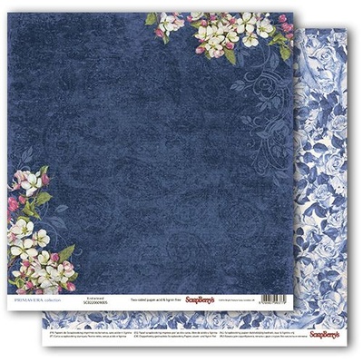 Бумага для скрапбукинга от ScrapBerry's - Бохо -Индиго, 1 лист, 30,5х30,5 см, 190 гр/м, двусторонняя