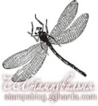 Акриловый штамп FA037 Стрекоза, размер 3,3 * 2,7 см