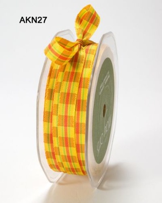 Стрічка Solid/Check, колір Yellow/Red/Green Check, ширина 9,5мм, довжина 90 см