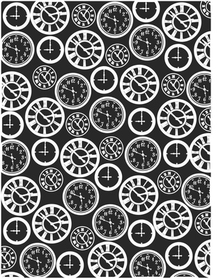 Пластина для ембосінгу від Cheery Lynn Designs - Clocks Embossing Plate