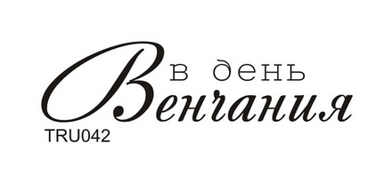Акриловий штамп TRU042 В день Венчания, розмір 5х1,3 см