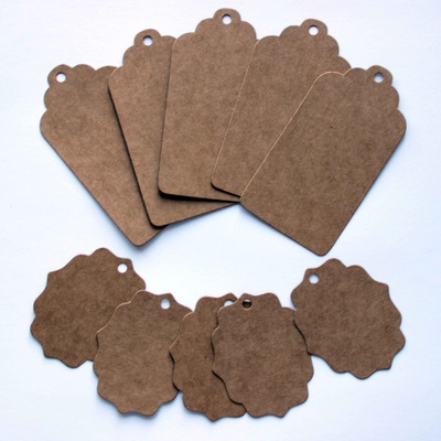 Набір тегів, 10 шт.: 5 бірок 45х85 мм та 5 бірок 45x55м