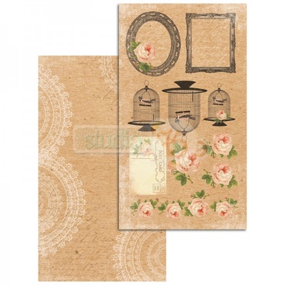 Аркуш скрап-паперу Studio75 - Craftlove - дизайн 06, 17x30.5см, двосторонній