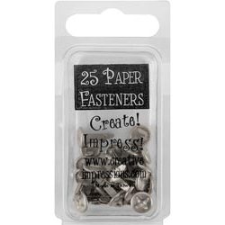 Набор брадсов - шурупчиков  от Creative Impressions - Pewter Screw Heads, серебро, 25 шт.