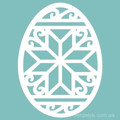 Чипборд від Вензелик - Писанка 01, 37x50 мм, розмір: 37x50 мм