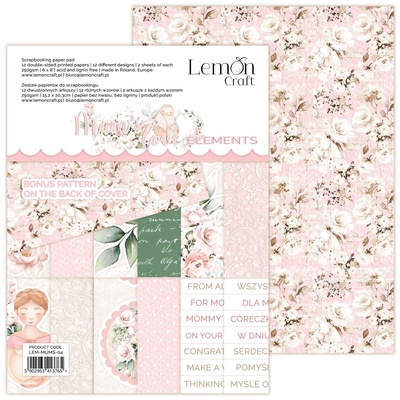 Набiр паперу для скрапбукiнгу Lemoncraft - Mum's Love Elements, 15.2x30.5см, елементи для вирізання