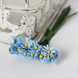 Хризантеми, блакитні, квіточки 15 мм, стебло 10 см, 10 шт.