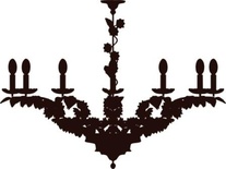 Акриловий штамп Chandelier 4 Люстра, розмір 4,5х3,5см