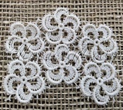 Декор гипюровый - цветочный комплект от Allmacrfat, 6 цветочков