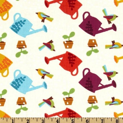Тканина 100% бавовна - Садові лієчки, 45x55см