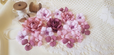 Набір квітів з тканини (18 шт.)