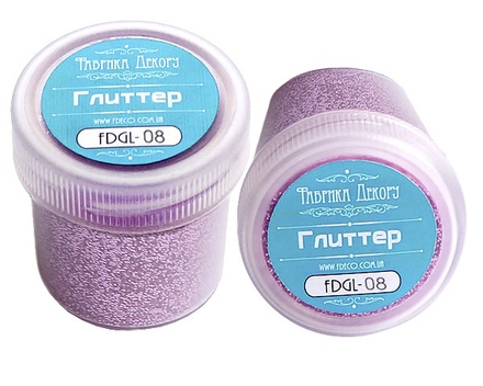 Глітер рожевий 20 ml, сухий