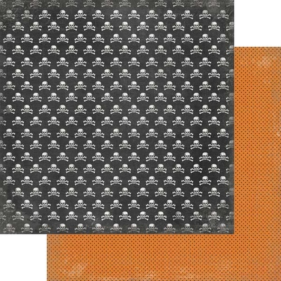 Бумага для скрапбукинга Carta Bella Happy Haunting - Scary Skulls, двусторонняя, 30х30 см, 1 лист