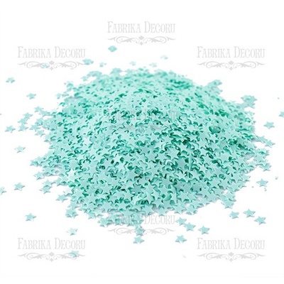 Паєтки зірочки міні, м'ятні 020, ТМ Фабрика Декору