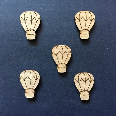 Деревʼяна фігурка WOOD-114 - Повітряна куля, 1 штука