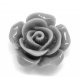 Кабашон "Троянда", розмір 14x6 мм, колір сірий,1 шт.