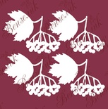 Чипборд від Вензелик - Набір гроно калини, розмір: 37x49 мм