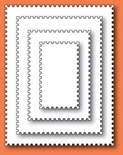 Нож для вырубки от Memory Box -  DIES - Postage Rectangle Layers, 4 прямоугольника-марки