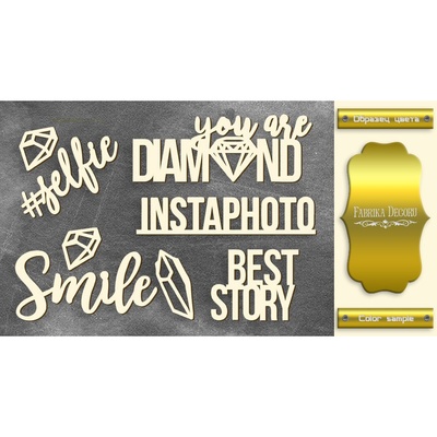 Чипборд Фабрика Декору - Brilliant 1, колір золото