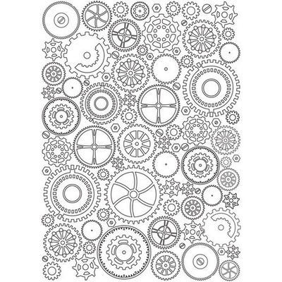 Оверлей шестерні фон 21x29,7 см, ТМ Фабрика Декору