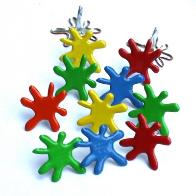 Набір брадсів Eyelet Outlet - Paint Splat Brads, 12 шт
