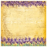 Деко велум (Аркуш кальки з малюнком) Бордюр з лаванди 29x29 см, ТМ Фабрика Декору