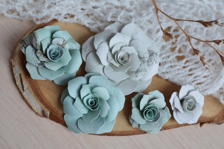 Набор бумажных цветов от WOODchic - Нежное прикосновение 078