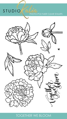 Набір штампів від Studio Katia - Together We Bloom, 8 шт., арт STKS018