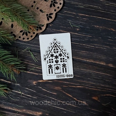 Чипборд Будиночок 8 від WOODchic, 5,5x4 см