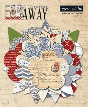 Высечки - Бумажные цветы Teresa Collins - Far & Away - Flowers, 36 шт.