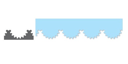 Бордюрний дірокол Tonic - Simplicity Pattern Punch - Scalloped Arc Border - 961Є