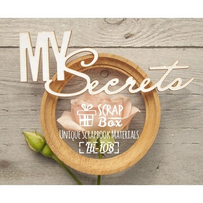 Чипборд ScrapBox — напис My Secrets