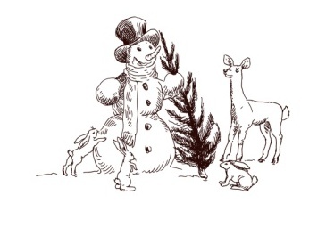 Акриловый штамп Christmas Stamp SR053 Снеговик, размер 7,4 * 5,1 см