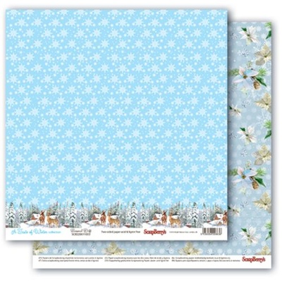 Бумага для скрапбукинга от Scrapberry's - Вкус зимы - Кучугуры, 30,5х30,5 см, 190 гр/м, 1 лист