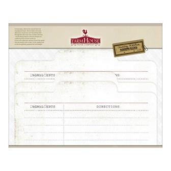 Карточки для журналинга Farm House - Country Kitchen Recipe Cards - From Scratch