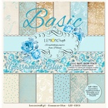 Набор скрапбумаги LemonCraft - Gossamer Blue Basic, фоновые дизайны, 30х30 см,  с бонусом