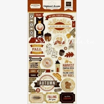 Наліпки від Echo Park-Reflections Fall Chipboard