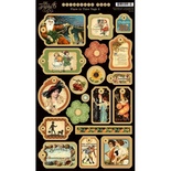 ЦЕНА СНИЖЕНА! Высечки из чипборда Graphic 45 - Place in Time - Chipboard 2