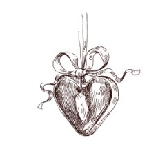 Акриловый штамп Christmas Stamp SR047 Сердце, размер 3 * 3,6 см