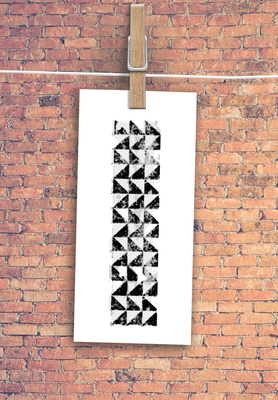 Штамп гумовий від TM "Черешня" - Down street, дизайн: Ірина Музалевська - Фоновий трикутник, 9х2,2см