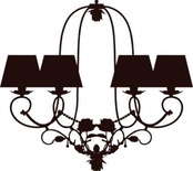 Акриловий штамп Chandelier 3 Люстра, розмір 4,3х3,8 см