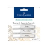Набір Міні-медіумів від Faber Castell - Mix & Match Textural Accents Sampler - Gesso, Gesso, Gel (очірок, гіссо, гель)