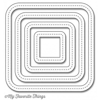Ніж для вирубки My Favorite Things - Die-namics Single Stitch Line Rounded Square Frames, Favorite0 шт.