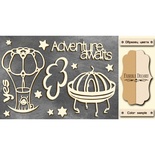 Чипборд Фабрика Декору - Космічна техніка, колір молочний, крафт