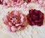 Набір квітів з тканини, рожево-вишневий, 2,5см - 5см (18 шт.)