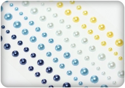 Клейові напівперлинки, 120 шт., 4 кольори Там, де Море